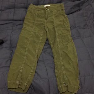 Anthropologie cargo crop pants